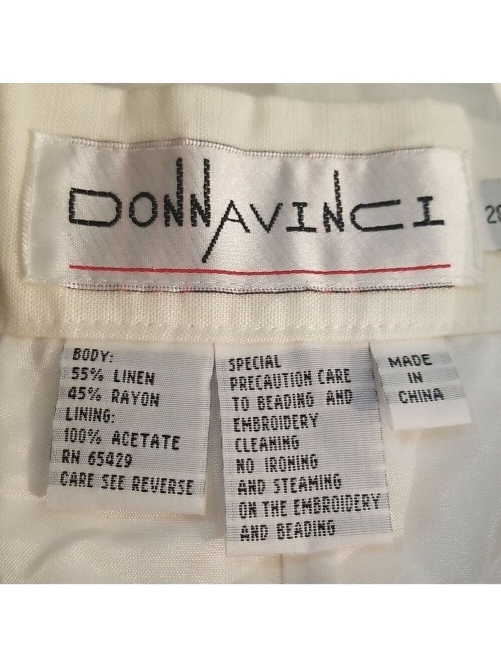 Womens | Donna Vinci Formal Linen Women's 3pc Pant Suit. | C1 - Picture 4 of 5
